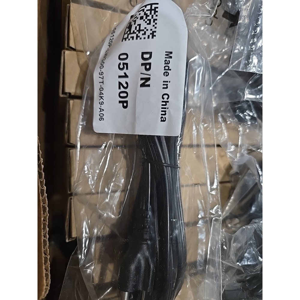 ✅Genuine Dell DP/N 05120P 3-Prong AC Power Cord Adapter Cable - Black NEW SEALED